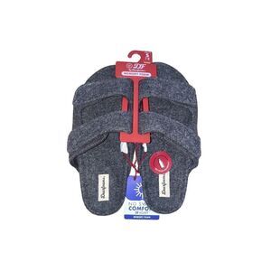 Dearfoams Men's Maddox Wool Blend Strap Slides Size Small (7-8) NWT